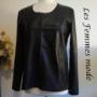 Leren dames shirt/tuniek Les femmes mode
