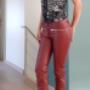 Leren dames broek Les Femmes ledermode