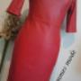 Rode leren jurk Les Femmes mode