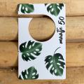 Maathangers kledingkast baby, monstera bladeren, maat 50 tm 92 (0-2 jaar)