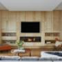 Media wall with alcoves