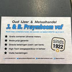 J&B Pruymboom Oud IJzer & Metaalhandel