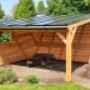 Terrasoverkapping met zonnepanelen
