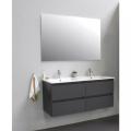 Sanilet Badkamermeubel 120 Cm Breed - Mat Antraciet - Bouwpakket